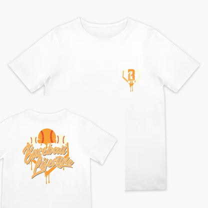 Baseball Lifestyle T Shirt Orange