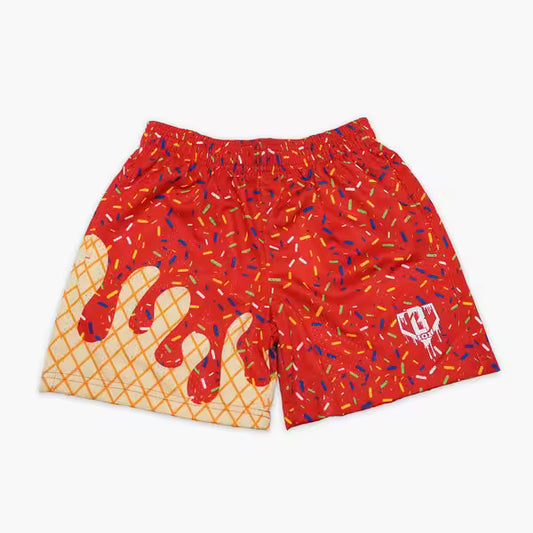 Red Ice Cream Shorts