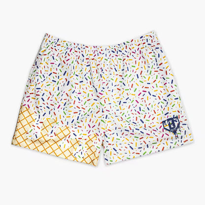 White Ice Cream Shorts