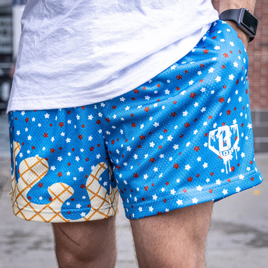 Dark Blue Ice Cream Shorts