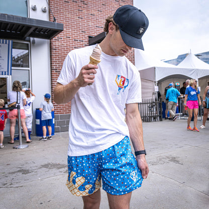 Dark Blue Ice Cream Shorts