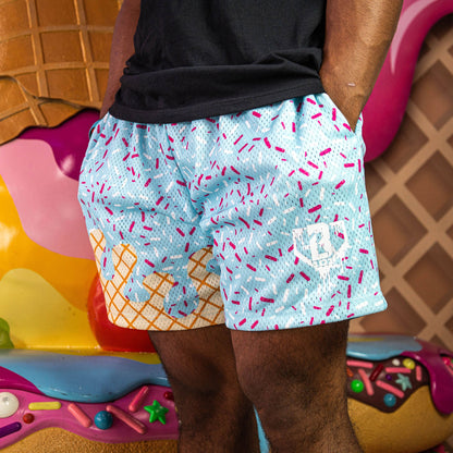 Light Blue Ice Cream Shorts