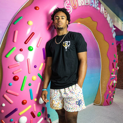 White Ice Cream Shorts